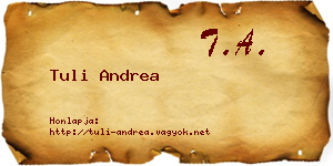 Tuli Andrea névjegykártya