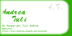 andrea tuli business card